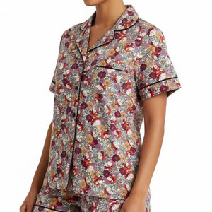Lot 3 Jockey Floral Soft Touch Luxe Pajama Top, L